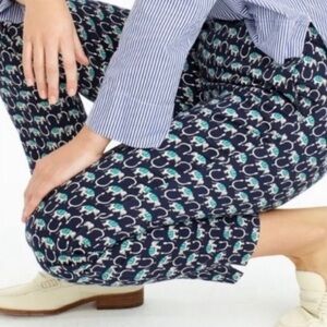 JCrew Martie pant. Elephant print